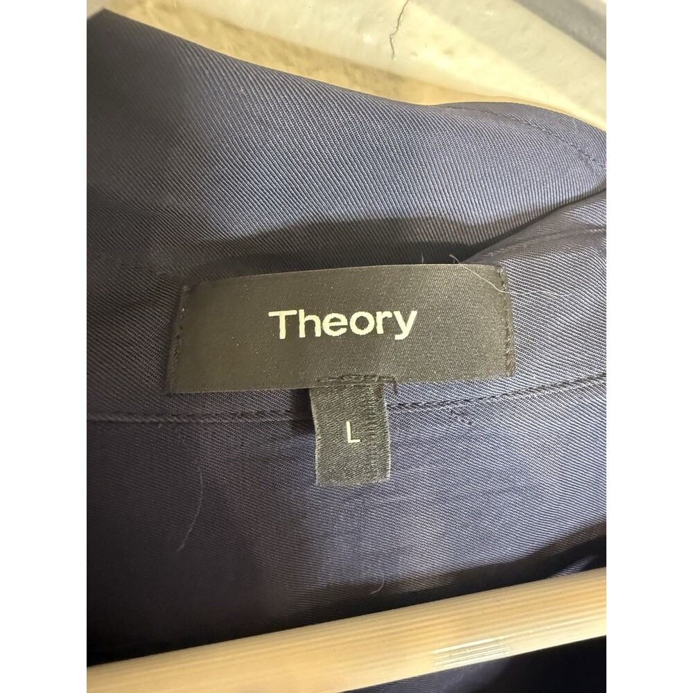 Theory Weekender Washed Twill Button Up Blouse Si… - image 3